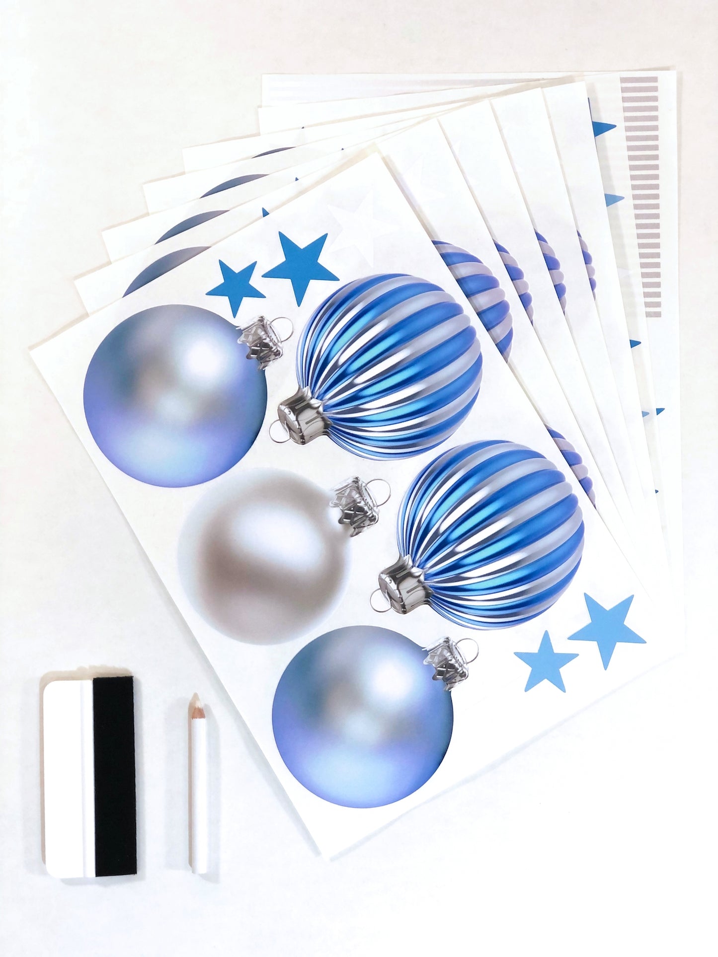 Christmas Sign Writing Kit - Blue and Silver