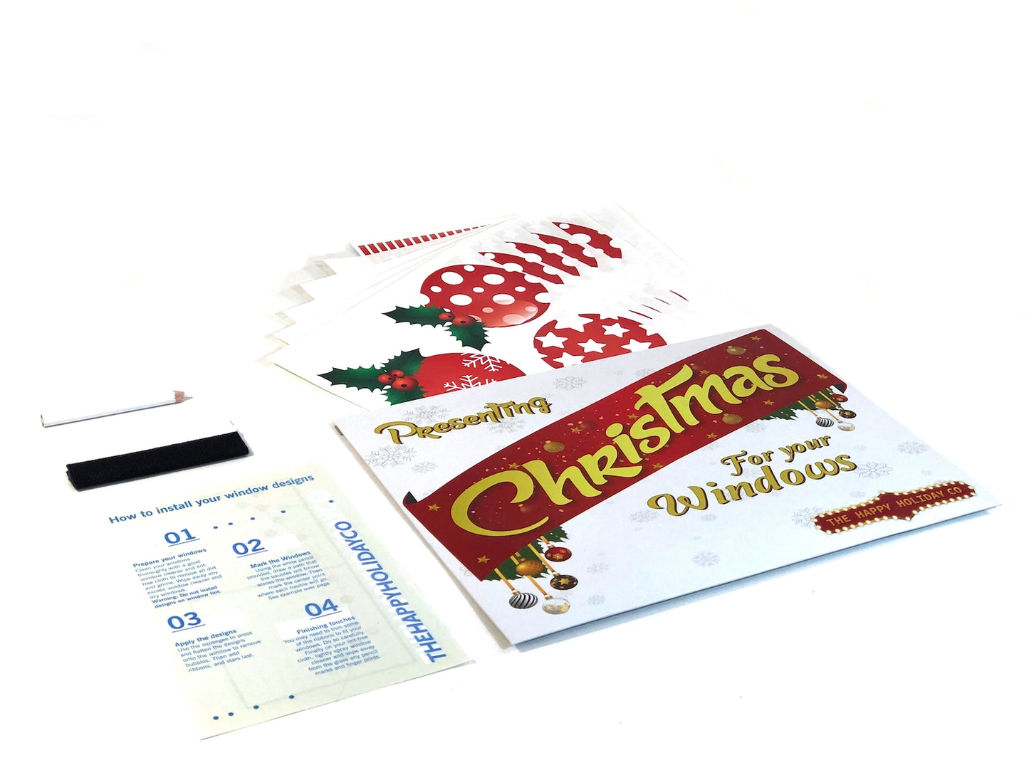 Christmas Sign Writing Kit - Red with Holly