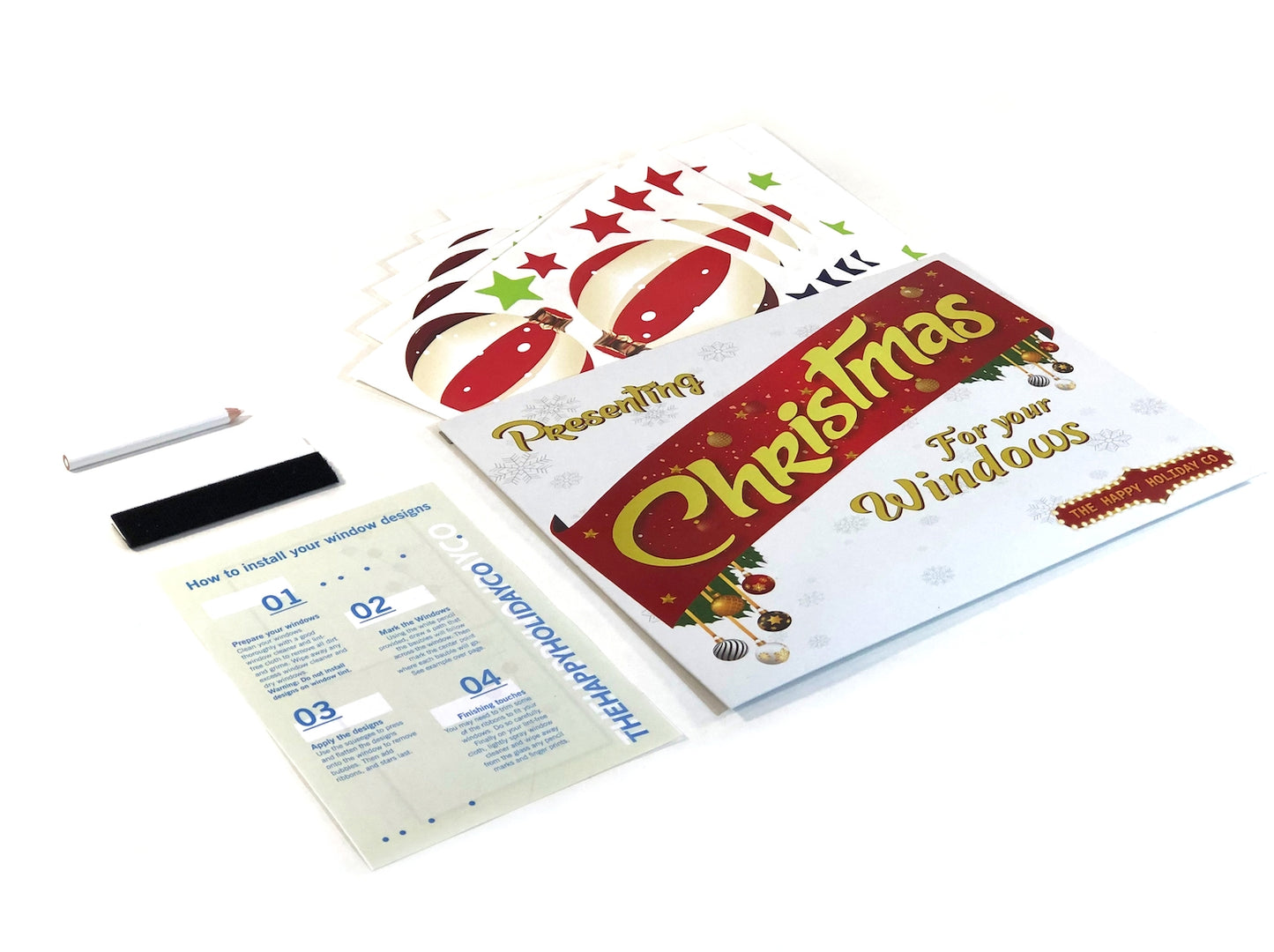 Christmas Sign Writing Kit - Red and White candy